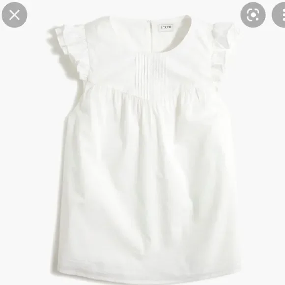 J. Crew Factory Pleated ruffle top Item BA746* - Picture 1 of 4